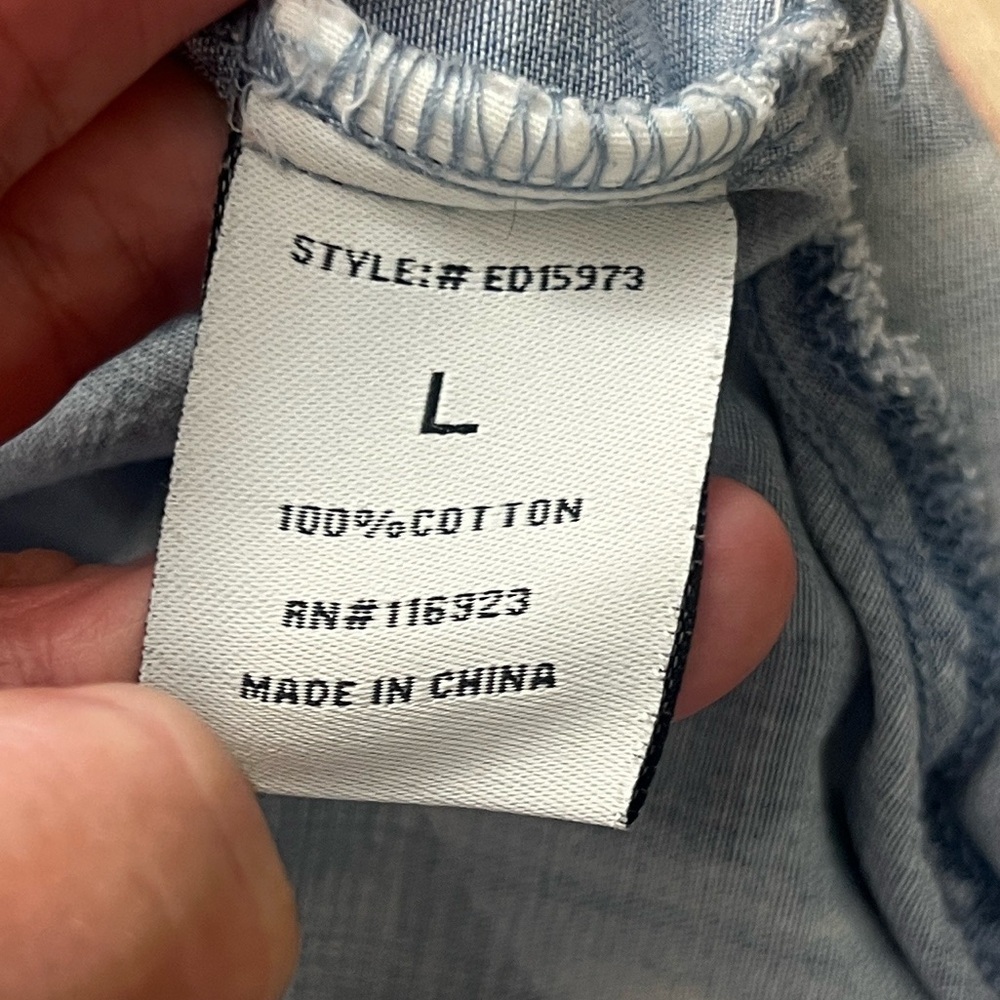 Star-Print Chambray Shirt Dress - Blue - Picture 10 of 16